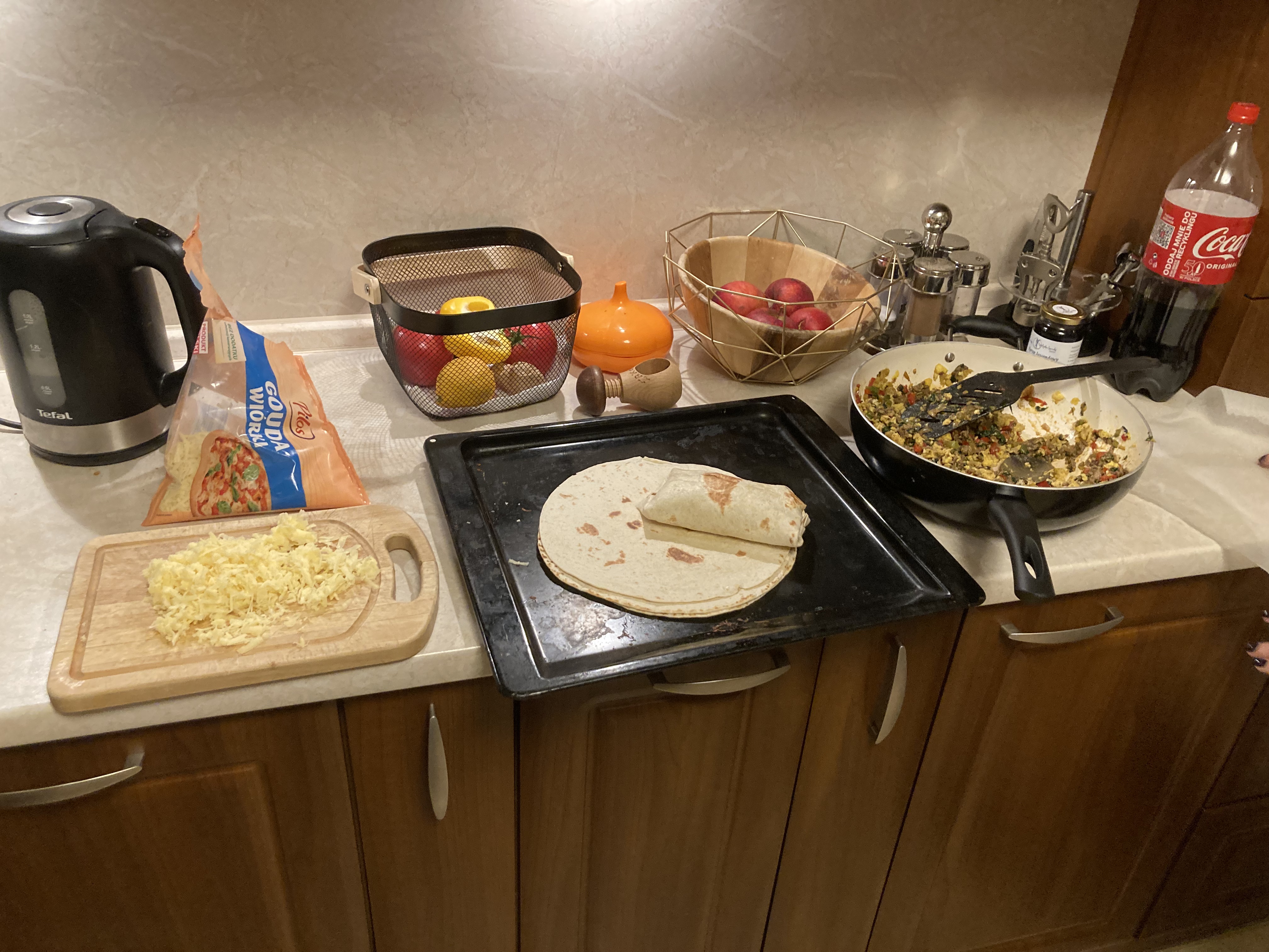 Spinach and Pork Sausage Burrito